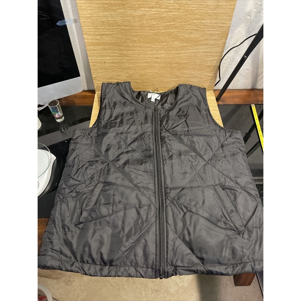 SOCIALITE Puffer Vest Black Women's S/M Quilted Polyester Nylon NEW BS3